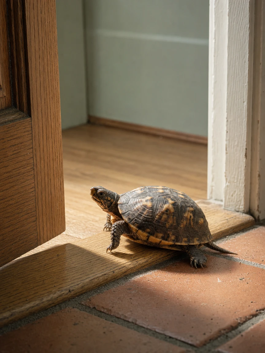 Juniper's finished keepsake in a warm doorway