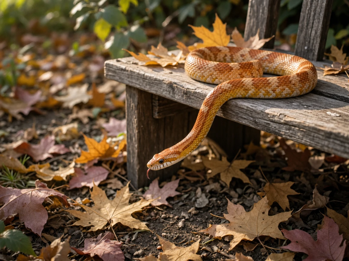 Maple's finished keepsake on a garden bench with autumn leaves